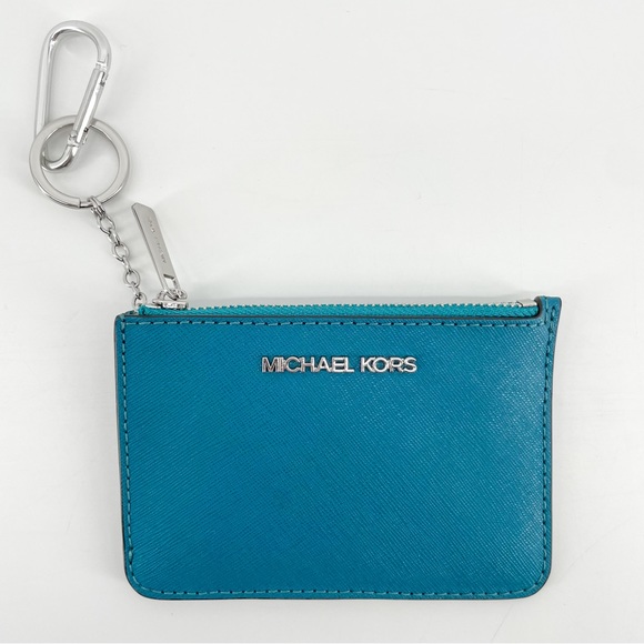 Michael Kors Bags Michael Kors Card Holder Teal Blue Lagoon Saffiano Leather Coinpouch